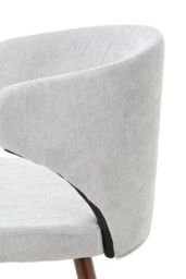 Living and Home Set of 2 Upholstered Dining Chairs in Grey - thumbnail 7