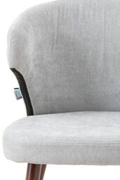 Living and Home Set of 2 Upholstered Dining Chairs in Grey - thumbnail 5
