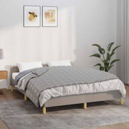 Berkfield Home Weighted Blanket Grey 138x200 cm Single 6 kg Fabric - thumbnail 2