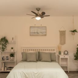 "ValueLights Typhoon 30"" 6 Blade Chrome & Black Ceiling Light Fan in Silver" - thumbnail 1
