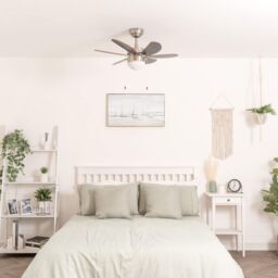 "ValueLights Typhoon 30"" 6 Blade Chrome & Black Ceiling Light Fan in Silver" - thumbnail 2