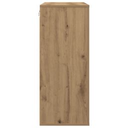 Berkfield Home Wall Cabinet Artisan Oak 80x33x80 cm Engineered Wood in Brown - Size: 80 x 33 x 80 cm - thumbnail 7