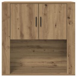 Berkfield Home Wall Cabinet Artisan Oak 80x33x80 cm Engineered Wood in Brown - Size: 80 x 33 x 80 cm - thumbnail 6