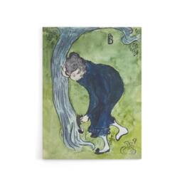 "Artery8 The False Step Watercolour Painting Bonnard Canvas Wall Art in Green - Size: W18"" x H24""" - thumbnail 1