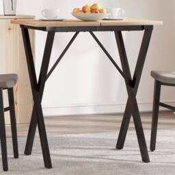 Berkfield Home Durable Dining Table Legs X-Frame 60x40x73 cm Steel in Black - Size: 60 x 40 x 73 cm - thumbnail 2