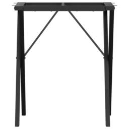 Berkfield Home Durable Dining Table Legs X-Frame 60x40x73 cm Steel in Black - Size: 60 x 40 x 73 cm - thumbnail 4