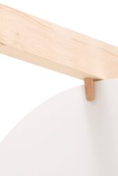 Living and Home Modern Two-Tier Functional Side Table， 48cm W x 48cm D x 60cm H in White - Size: 48 cm W x 48 cm D x 60 cm H - thumbnail 6