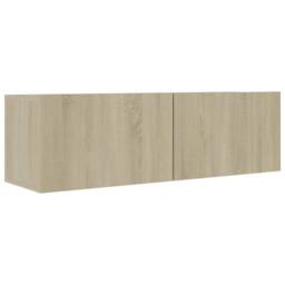 Berkfield Home 6 Piece TV Cabinet Set Sonoma Oak Engineered Wood in Light Oak - thumbnail 4