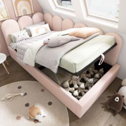 Matteo Upholstered Daybed Bed With Storage, Ottoman Bed 3FT Single Sofa Bed in Pink - thumbnail 6