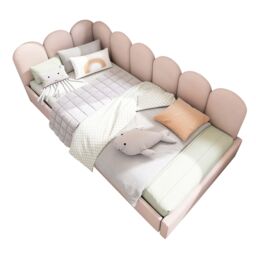 Matteo Upholstered Daybed Bed With Storage, Ottoman Bed 3FT Single Sofa Bed in Pink - thumbnail 9