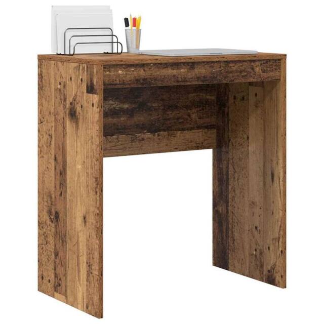 Berkfield Home Rustic Writing Desk Old Wood Particle Board Small Storage in Brown - image 1