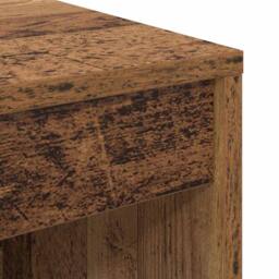 Berkfield Home Rustic Writing Desk Old Wood Particle Board Small Storage in Brown - thumbnail 7