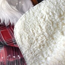 Warren Reed - Designer Christmas Bernese Mountain Dog Sherpa Blanket in Black - Size: Large - thumbnail 3