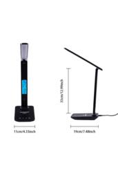 Living and Home Dimmable LED Desk Lamp with Wireless Charger in Black - thumbnail 6