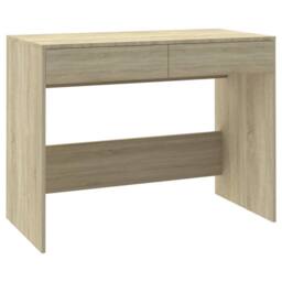 Berkfield Home Sturdy Desk Sonoma Oak 101x50x76.5 cm Engineered Wood in Beige - thumbnail 3
