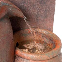 Primrose Tiered Cascading Bowls Jars Water Feature Quito 4 Tier Lights 101cm in Bronze - thumbnail 6