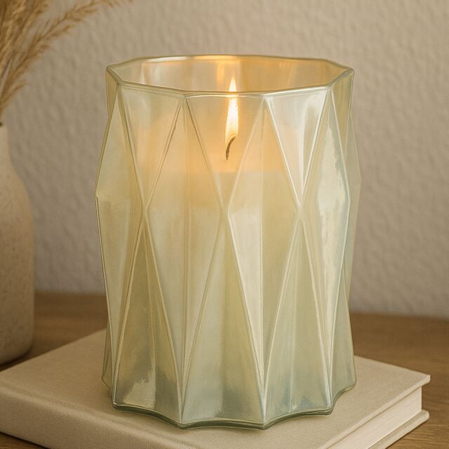 Orsina Rambia Large Irridescent Glass Candle Holder in Silver - image 1