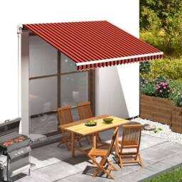 Berkfield Home Awning Top Sunshade Canvas Orange & Brown 350x250 cm - thumbnail 2