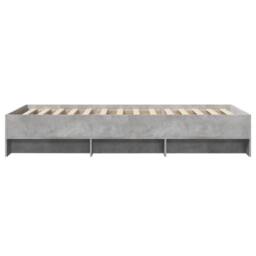 Berkfield Home Bed Frame without Mattress Concrete Grey 90x200cm Engineered Wood - Size: 90x200 cm - thumbnail 6