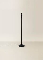 ValueLights Maggie Metal Candlestick Slim Floor Lamp Base in Black - thumbnail 2