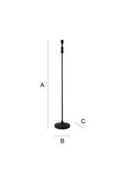ValueLights Maggie Metal Candlestick Slim Floor Lamp Base in Black - thumbnail 9