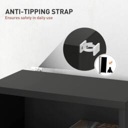 STILVORA Media Storage Unit with Adjustable Shelves Black - thumbnail 8