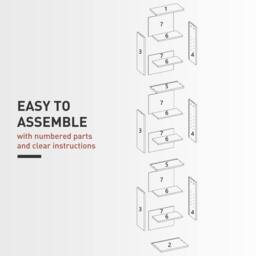 STILVORA Media Storage Unit with Adjustable Shelves Black - thumbnail 9