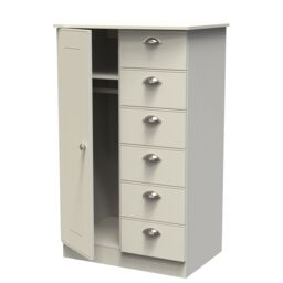 Ready Assembled 2 U Albert 1 Door 5 Drawer Childrens Wardrobe (Ready Assembled) in Cream - thumbnail 5