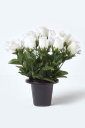 Homescapes Set of 3 Gypsophila Artificial Flowers in Grave Vases - thumbnail 3