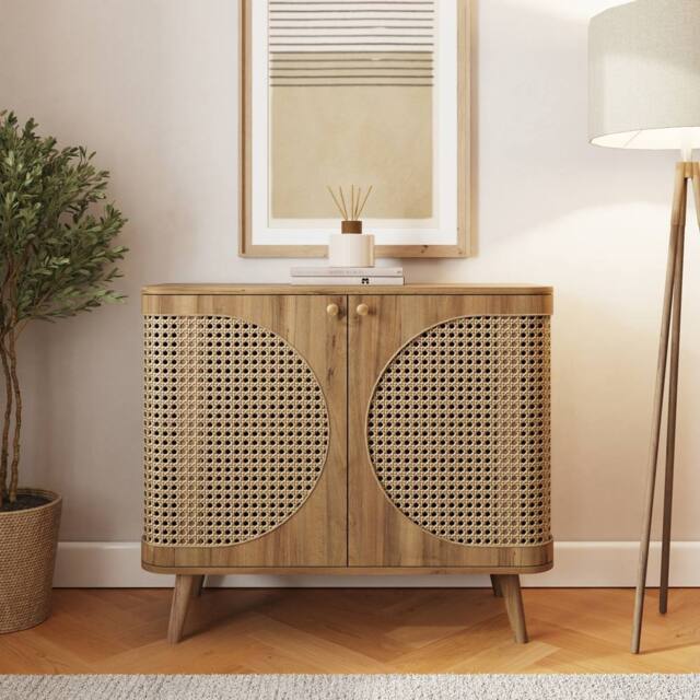 GFW Sorrel Rattan Compact Sideboard in Brown - image 1