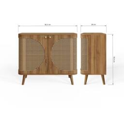 GFW Sorrel Rattan Compact Sideboard in Brown - thumbnail 6