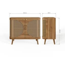 GFW Sorrel Rattan Compact Sideboard in Brown - thumbnail 7