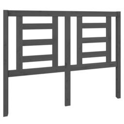 Berkfield Home Bed Headboard Grey 126x4x100 cm Solid Wood Pine - Size: 126 x 4 x 100 cm - thumbnail 1