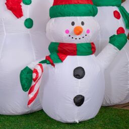 Samuel Alexander 1.5m Light up Christmas Inflatable Snowman Family with 12 White LEDs - thumbnail 7