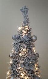 Xmas Haus 2.1m Pre-Lit 200ww Led PopUp Silver Decor Xmas Tree - Size: 1 Pack - thumbnail 6