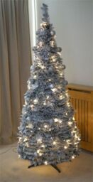 Xmas Haus 2.1m Pre-Lit 200ww Led PopUp Silver Decor Xmas Tree - Size: 1 Pack - thumbnail 5