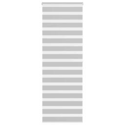 Berkfield Home Elegant Zebra Blind Light Grey 80x200 cm Fabric Width 75.9 cm Pol - thumbnail 2