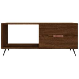 Berkfield Home Coffee Table Brown Oak 90x50x40 cm Engineered Wood - Size: 90 x 50 x 40 cm - thumbnail 5