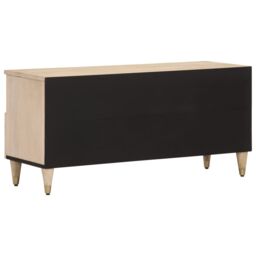 Berkfield Home TV Cabinet 100x33x46 cm Solid Wood Mango in Brown - Size: 100 x 33 x 46 cm - thumbnail 5