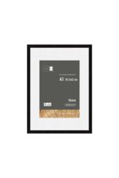nielsen Skava A3 Wooden Picture Frame With A4 Mount & Glass Front in Black