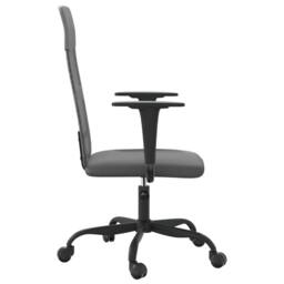 Berkfield Home Office Chair Height Adjustable Grey Mesh Fabric & Faux Leather - thumbnail 4