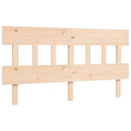 Berkfield Home Beautiful Bed Frame with Headboard 160x200 cm Solid Wood in Natural - thumbnail 8