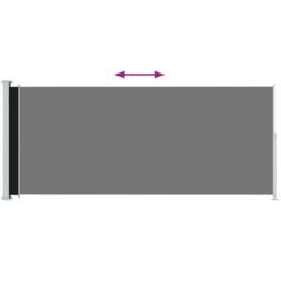 Berkfield Home Patio Retractable Side Awning 180x500 cm Black - thumbnail 3
