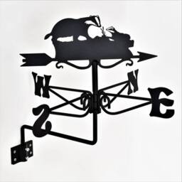 Buttercup Farm Mini Badger Weathervane - Steel - L38 x W38 x H51 cm - Black - thumbnail 2