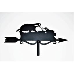 Buttercup Farm Mini Badger Weathervane - Steel - L38 x W38 x H51 cm - Black - thumbnail 4