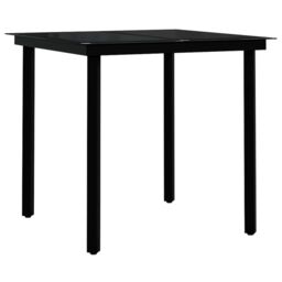 Berkfield Home 5 Piece Outdoor Dining Set Brown & Black - thumbnail 5