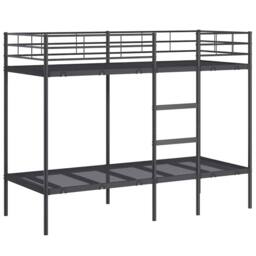 Berkfield Home Bunk Bed without Mattress Black 80x200 cm Steel - thumbnail 2