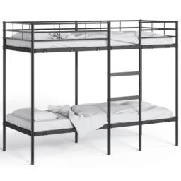 Berkfield Home Bunk Bed without Mattress Black 80x200 cm Steel - thumbnail 4