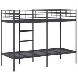 Berkfield Home Bunk Bed without Mattress Black 80x200 cm Steel - thumbnail 7
