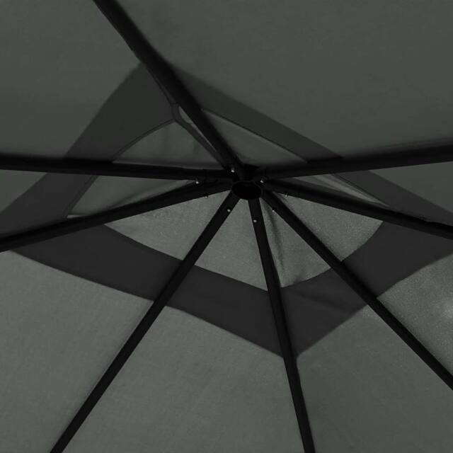 Berkfield Home Gazebo with Post Covers 3x3x2.6 m Anthracite 160 g/m ² in Dark Grey - image 1